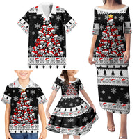 Skull Santa Family Matching Puletasi Dress and Hawaiian Shirt Tree Skull Santa Ugly Christmas - Wonder Print Shop