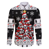 Skull Santa Family Matching Puletasi Dress and Hawaiian Shirt Tree Skull Santa Ugly Christmas - Wonder Print Shop