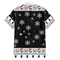 Skull Santa Family Matching Short Sleeve Bodycon Dress and Hawaiian Shirt Tree Skull Santa Ugly Christmas - Wonder Print Shop
