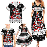 Skull Santa Family Matching Summer Maxi Dress and Hawaiian Shirt Tree Skull Santa Ugly Christmas - Wonder Print Shop