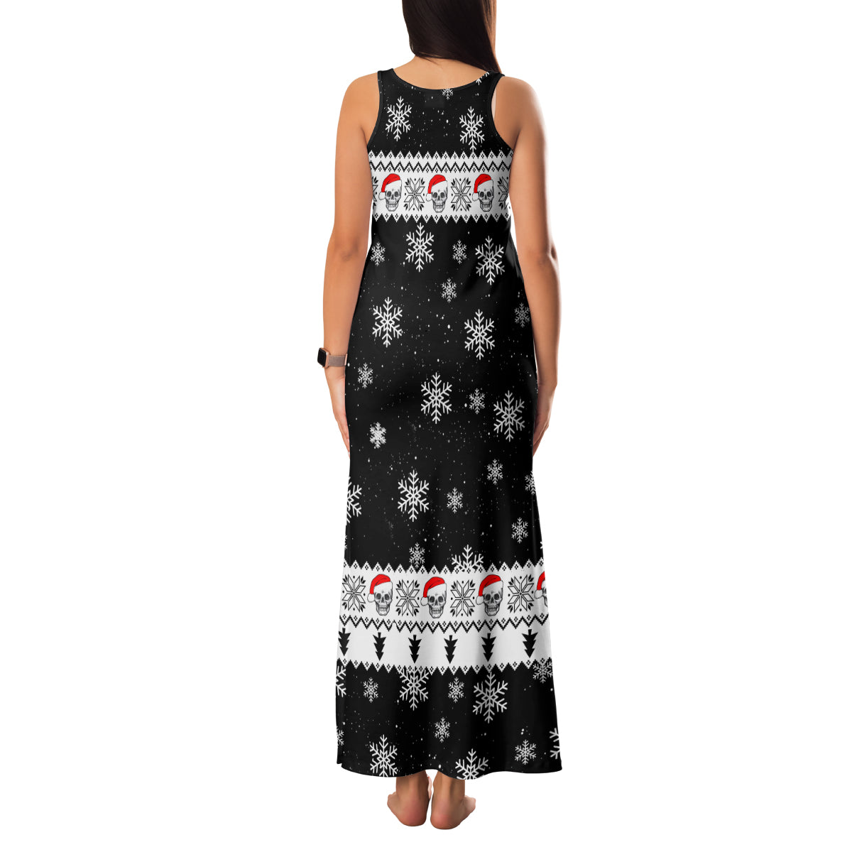 Skull Santa Family Matching Tank Maxi Dress and Hawaiian Shirt Tree Skull Santa Ugly Christmas - Wonder Print Shop