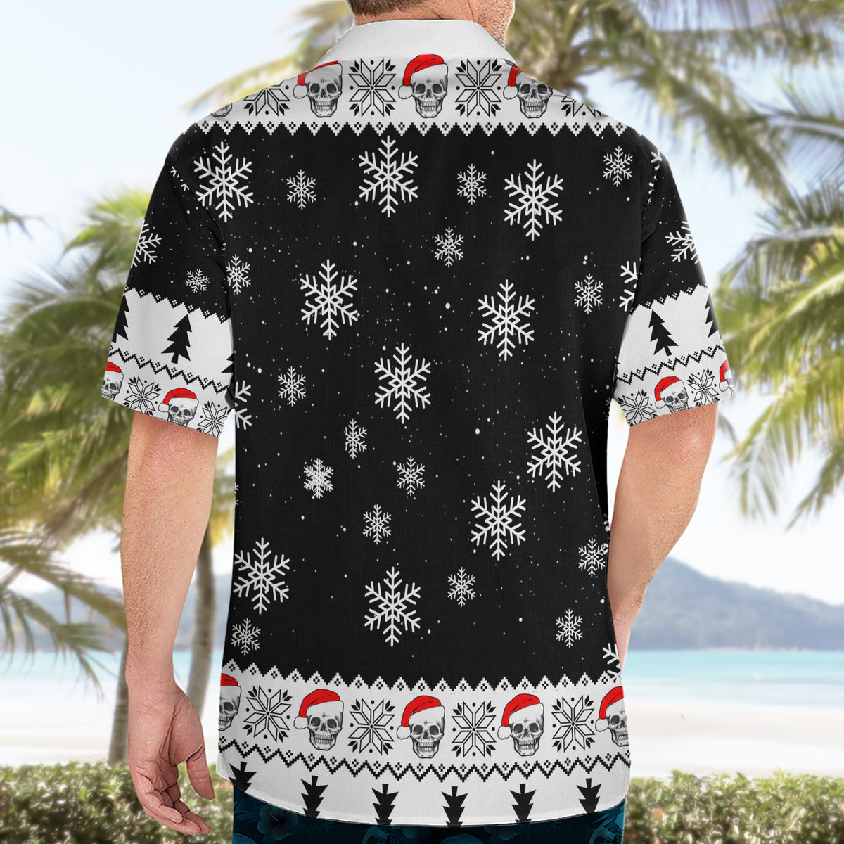 Skull Santa Hawaiian Shirt Tree Skull Santa Ugly Christmas - Wonder Print Shop