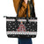 Skull Santa Leather Tote Bag Tree Skull Santa Ugly Christmas - Wonder Print Shop