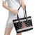 Skull Santa Leather Tote Bag Tree Skull Santa Ugly Christmas - Wonder Print Shop