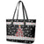 Skull Santa Leather Tote Bag Tree Skull Santa Ugly Christmas - Wonder Print Shop