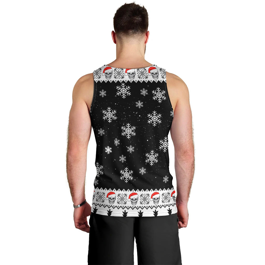 Skull Santa Men Tank Top Tree Skull Santa Ugly Christmas - Wonder Print Shop