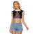 Skull Santa Raglan Cropped T Shirt Tree Skull Santa Ugly Christmas - Wonder Print Shop