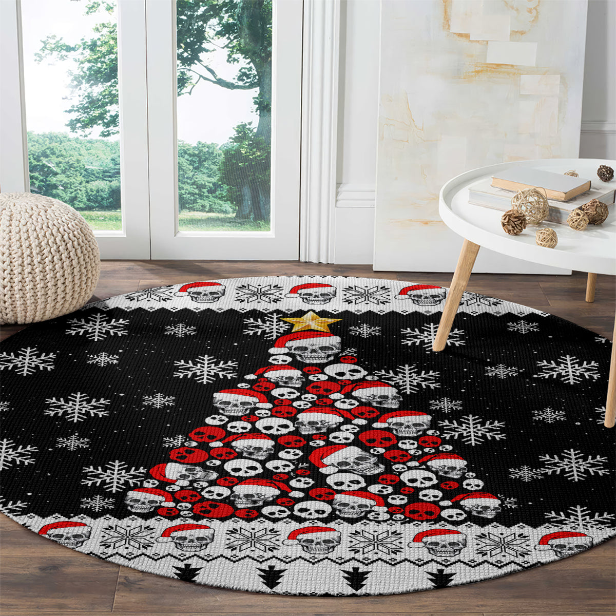 skull-santa-round-carpet-tree-skull-santa-ugly-christmas