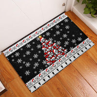 Skull Santa Rubber Doormat Tree Skull Santa Ugly Christmas - Wonder Print Shop