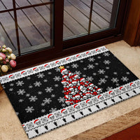 Skull Santa Rubber Doormat Tree Skull Santa Ugly Christmas - Wonder Print Shop
