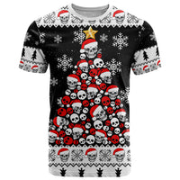 Skull Santa T Shirt Tree Skull Santa Ugly Christmas - Wonder Print Shop