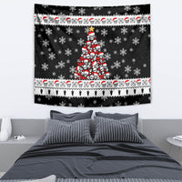 Skull Santa Tapestry Tree Skull Santa Ugly Christmas - Wonder Print Shop