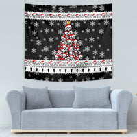 Skull Santa Tapestry Tree Skull Santa Ugly Christmas - Wonder Print Shop