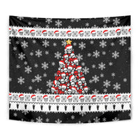 Skull Santa Tapestry Tree Skull Santa Ugly Christmas - Wonder Print Shop