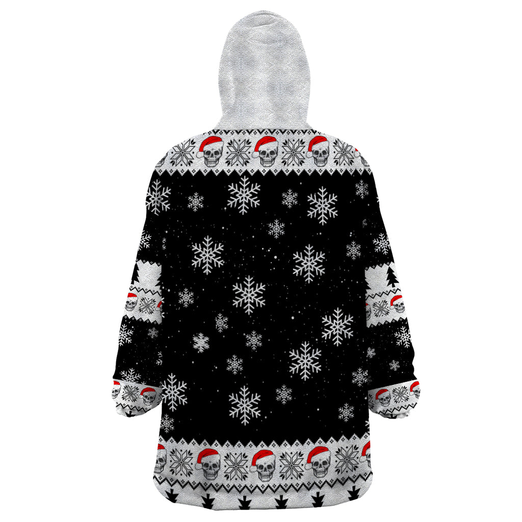 Skull Santa Wearable Blanket Hoodie Tree Skull Santa Ugly Christmas - Wonder Print Shop
