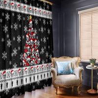 Skull Santa Window Curtain Tree Skull Santa Ugly Christmas - Wonder Print Shop
