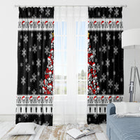 Skull Santa Window Curtain Tree Skull Santa Ugly Christmas - Wonder Print Shop