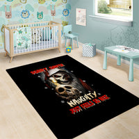 Skeleton Santa Claus Area Rug Sorry Santa Naughty Just Feels So Nice - Wonder Print Shop