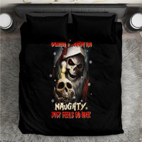 Skeleton Santa Claus Bedding Set Sorry Santa Naughty Just Feels So Nice - Wonder Print Shop