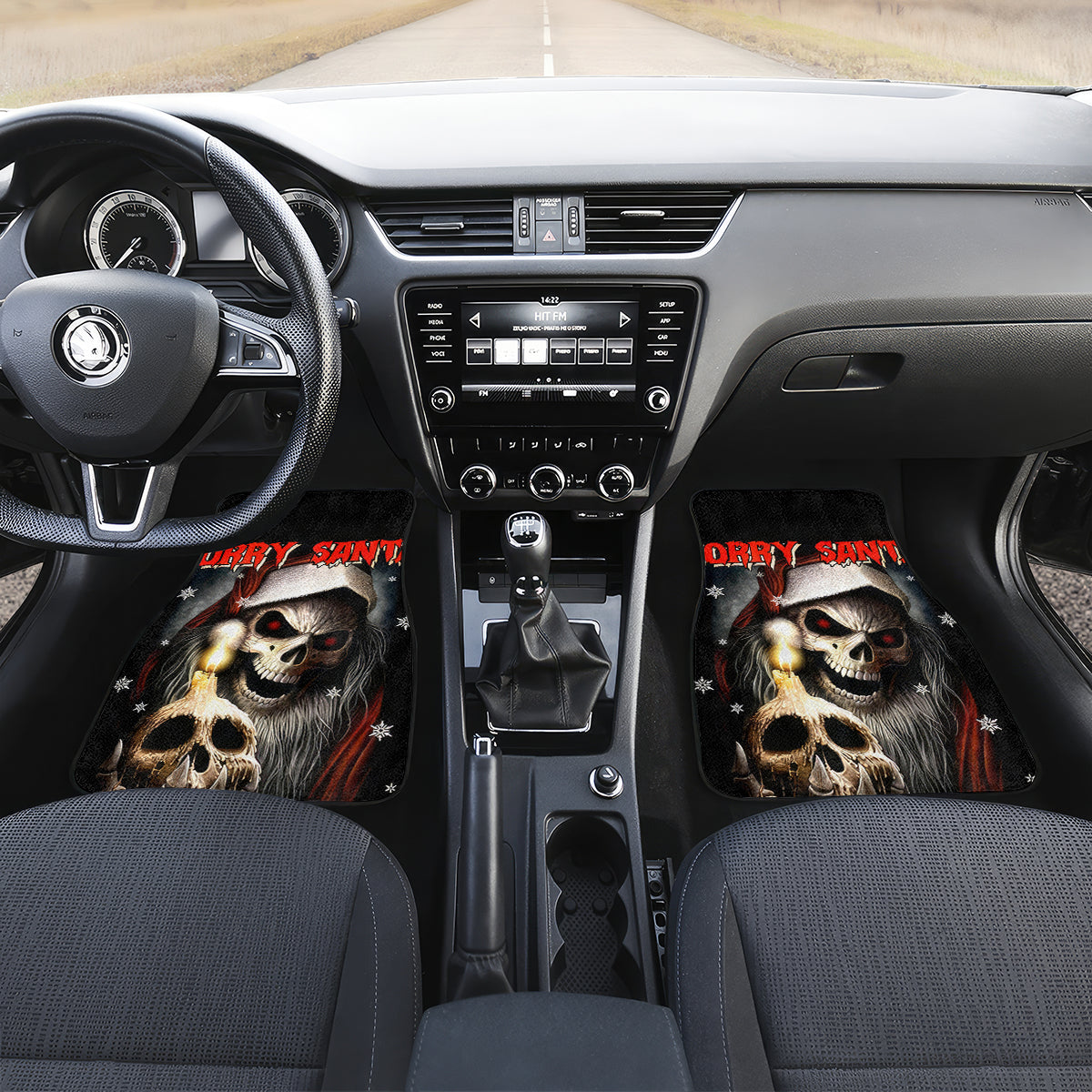 Skeleton Santa Claus Car Mats Sorry Santa Naughty Just Feels So Nice - Wonder Print Shop