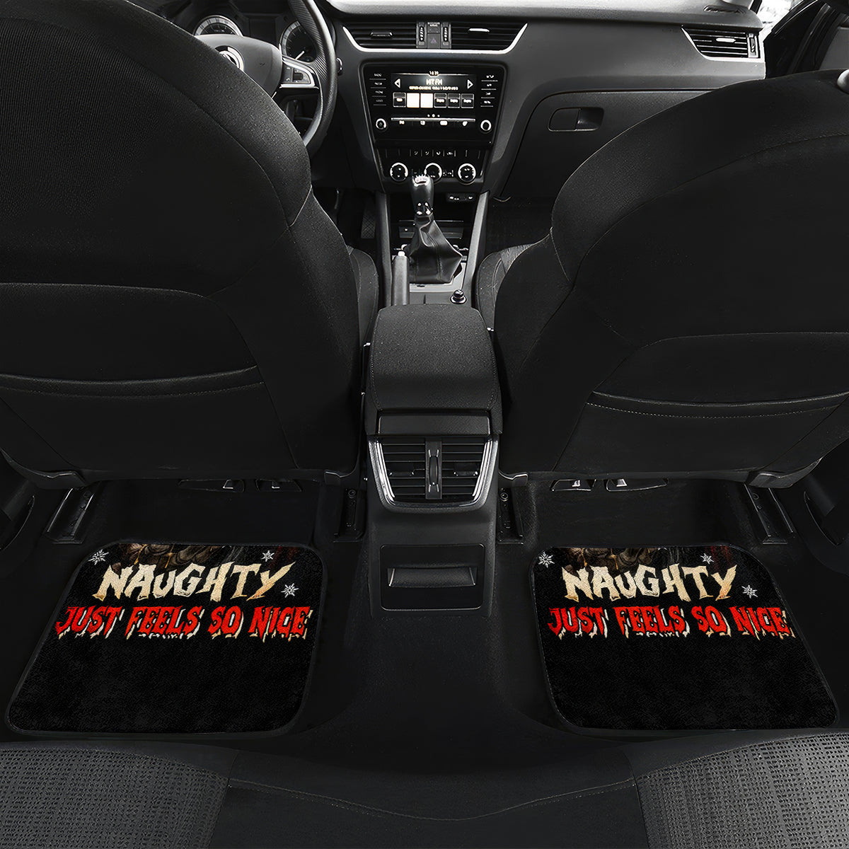 Skeleton Santa Claus Car Mats Sorry Santa Naughty Just Feels So Nice - Wonder Print Shop