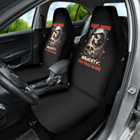 Skeleton Santa Claus Car Seat Cover Sorry Santa Naughty Just Feels So Nice - Wonder Print Shop