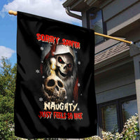 Skeleton Santa Claus Garden Flag Sorry Santa Naughty Just Feels So Nice - Wonder Print Shop