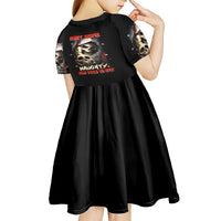 Skeleton Santa Claus Kid Short Sleeve Dress Sorry Santa Naughty Just Feels So Nice - Wonder Print Shop