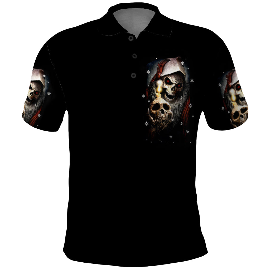 Skeleton Santa Claus Polo Shirt Sorry Santa Naughty Just Feels So Nice - Wonder Print Shop