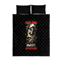 Skeleton Santa Claus Quilt Bed Set Sorry Santa Naughty Just Feels So Nice - Wonder Print Shop
