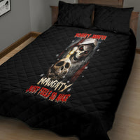 Skeleton Santa Claus Quilt Bed Set Sorry Santa Naughty Just Feels So Nice - Wonder Print Shop