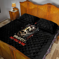 Skeleton Santa Claus Quilt Bed Set Sorry Santa Naughty Just Feels So Nice - Wonder Print Shop