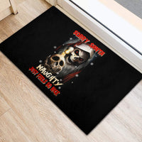 Skeleton Santa Claus Rubber Doormat Sorry Santa Naughty Just Feels So Nice - Wonder Print Shop