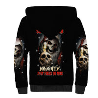 Skeleton Santa Claus Sherpa Hoodie Sorry Santa Naughty Just Feels So Nice - Wonder Print Shop