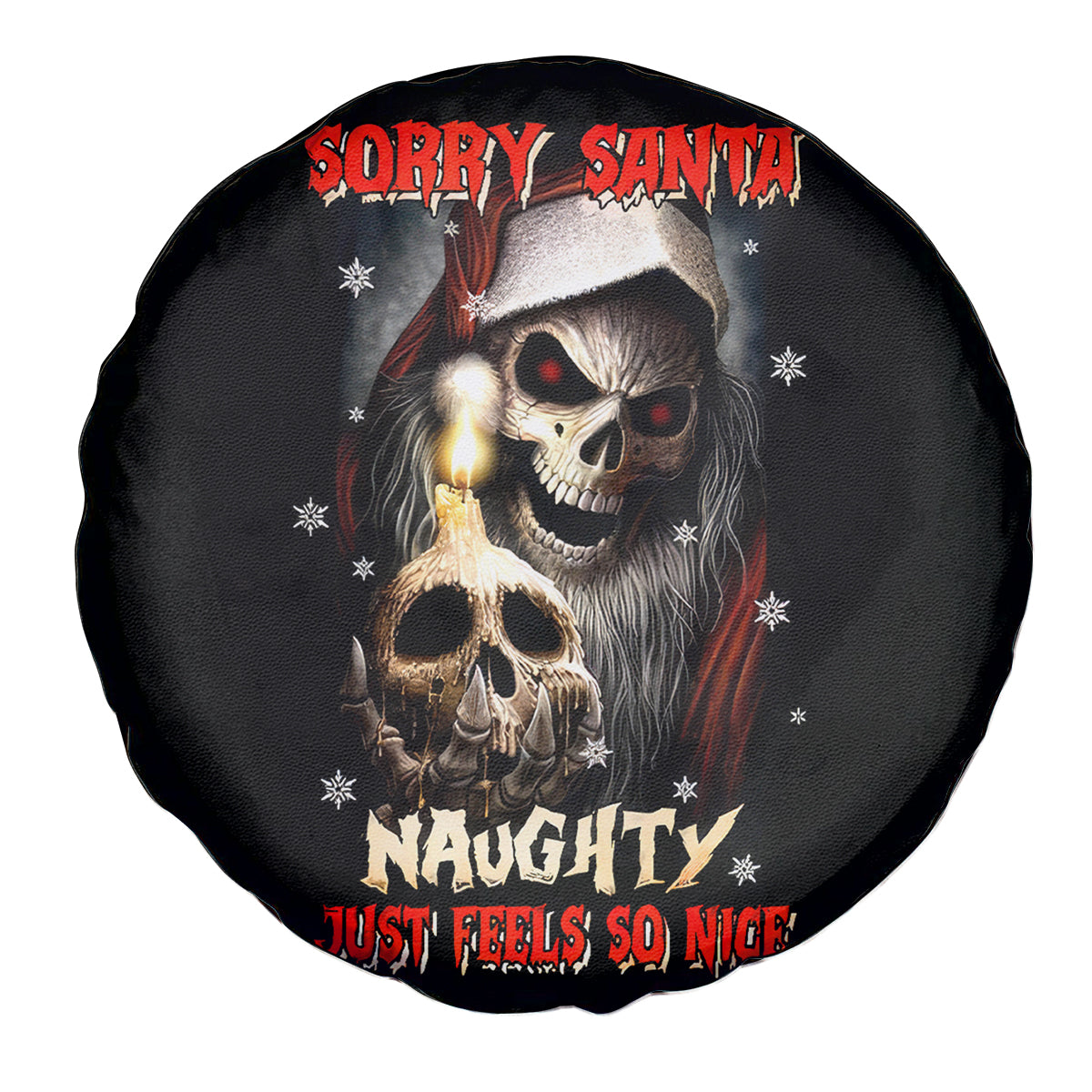 Skeleton Santa Claus Spare Tire Cover Sorry Santa Naughty Just Feels So Nice - Wonder Print Shop