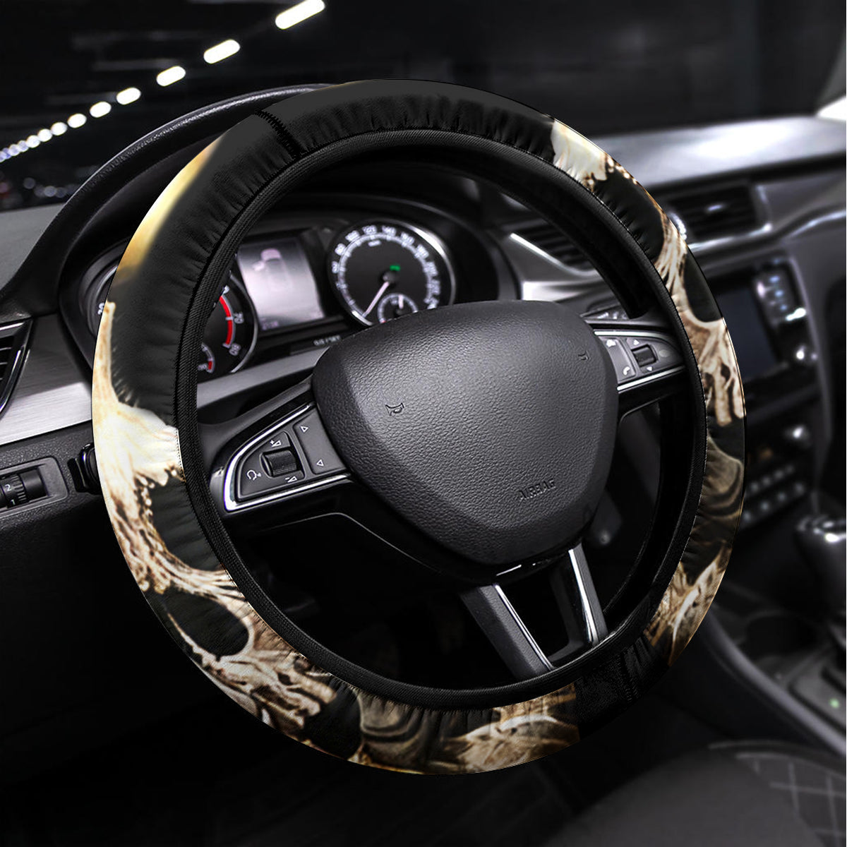 Skeleton Santa Claus Steering Wheel Cover Sorry Santa Naughty Just Feels So Nice - Wonder Print Shop