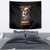 Skeleton Santa Claus Tapestry Sorry Santa Naughty Just Feels So Nice - Wonder Print Shop