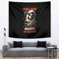 Skeleton Santa Claus Tapestry Sorry Santa Naughty Just Feels So Nice - Wonder Print Shop