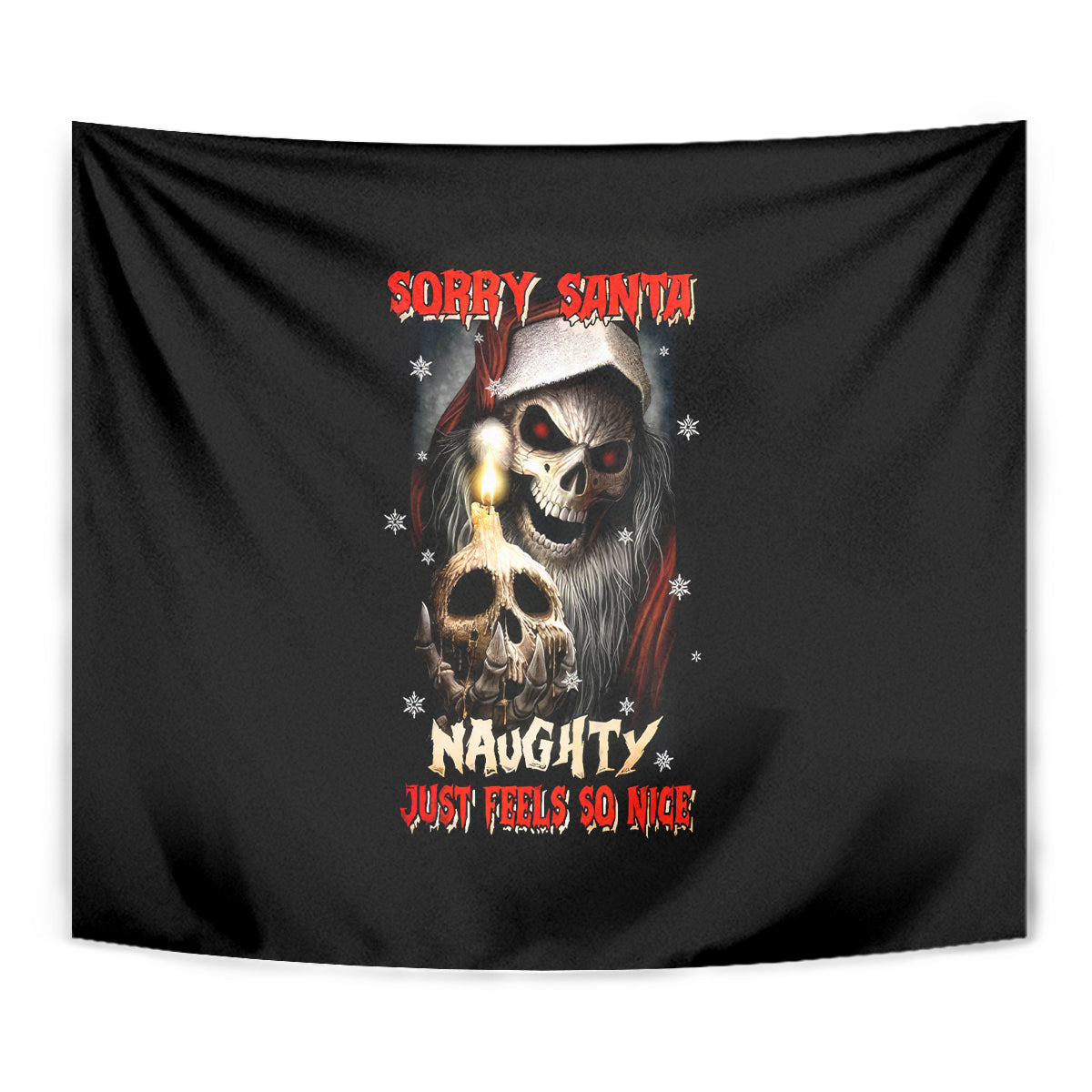 Skeleton Santa Claus Tapestry Sorry Santa Naughty Just Feels So Nice - Wonder Print Shop