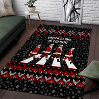 Skeleton Santa Claus Area Rug Santa Claus Is Coming Cross Street - Wonder Print Shop