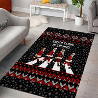 Skeleton Santa Claus Area Rug Santa Claus Is Coming Cross Street - Wonder Print Shop