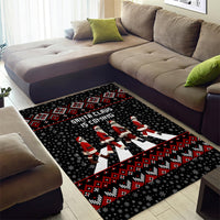 Skeleton Santa Claus Area Rug Santa Claus Is Coming Cross Street - Wonder Print Shop
