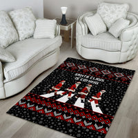 Skeleton Santa Claus Area Rug Santa Claus Is Coming Cross Street - Wonder Print Shop