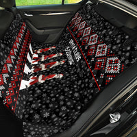 Skeleton Santa Claus Back Car Seat Cover Santa Claus Is Coming Cross Street - Wonder Print Shop