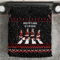 Skeleton Santa Claus Bedding Set Santa Claus Is Coming Cross Street - Wonder Print Shop