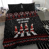 Skeleton Santa Claus Bedding Set Santa Claus Is Coming Cross Street - Wonder Print Shop