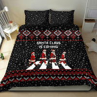 Skeleton Santa Claus Bedding Set Santa Claus Is Coming Cross Street - Wonder Print Shop