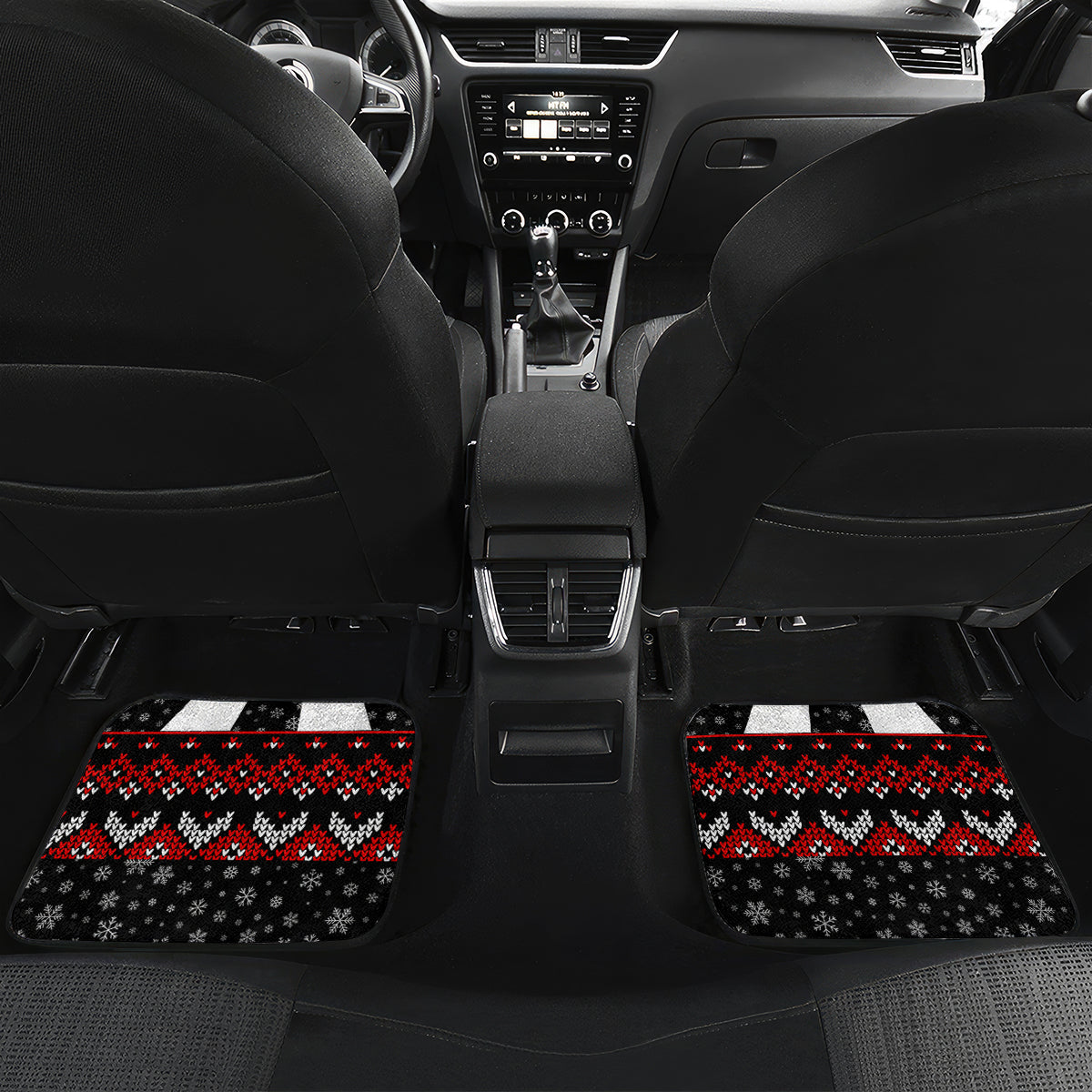 Skeleton Santa Claus Car Mats Santa Claus Is Coming Cross Street - Wonder Print Shop