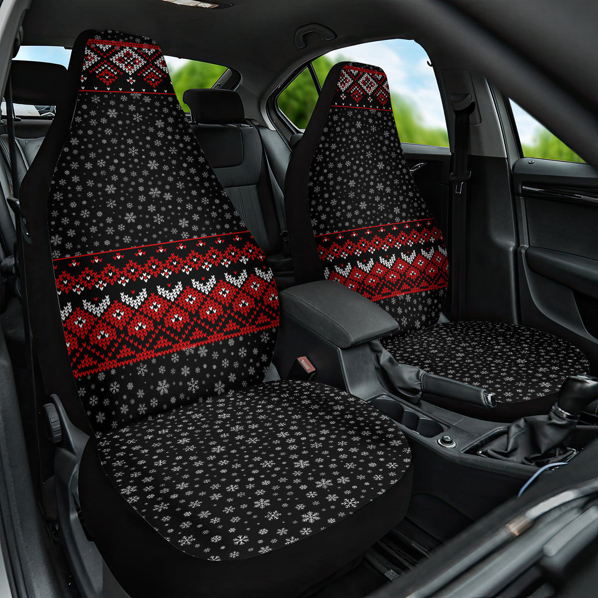 Skeleton Santa Claus Car Seat Cover Santa Claus Is Coming Cross Street - Wonder Print Shop