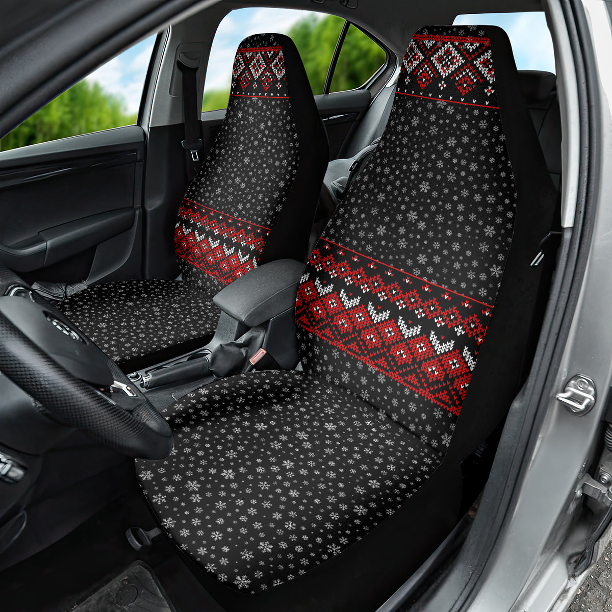 Skeleton Santa Claus Car Seat Cover Santa Claus Is Coming Cross Street - Wonder Print Shop